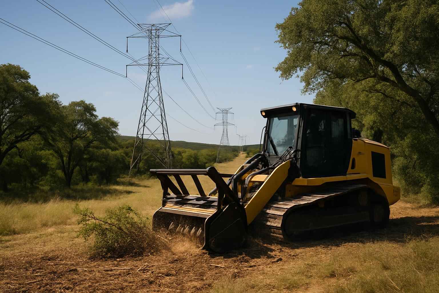 Utility ROW Clearing in Sisterdale Texas