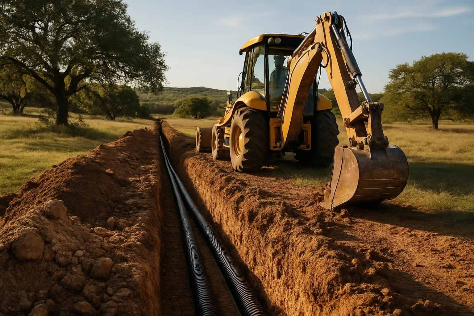 Utility Trenching in Blanco Texas