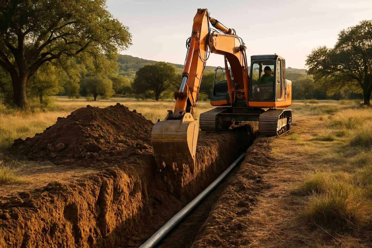 Utility Trenching in Camp Verde Texas