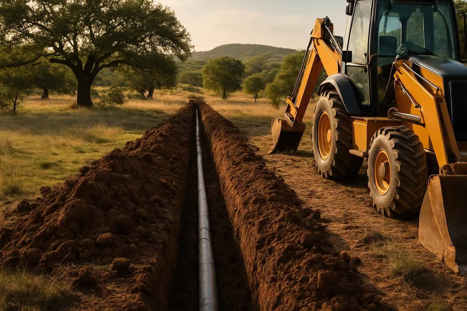 Utility Trenching in Hunt Texas
