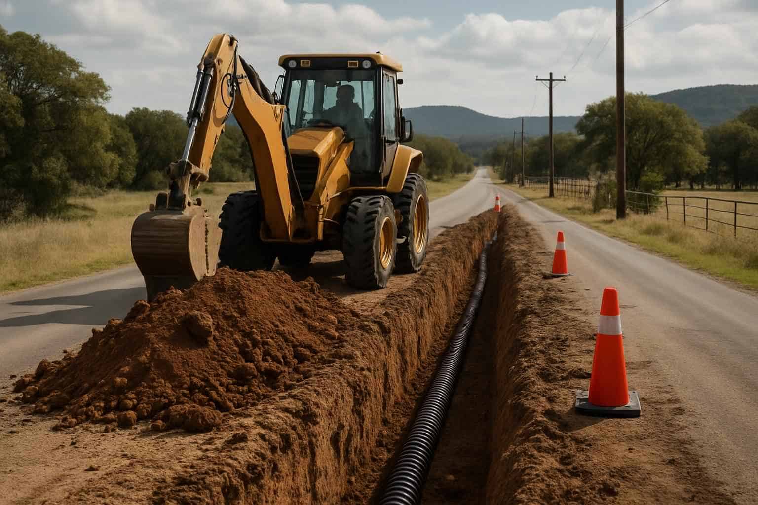Utility Trenching in Ingram Texas