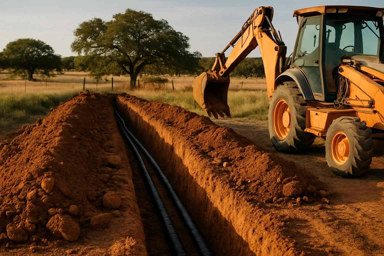 Utility Trenching in Johnson City Texas