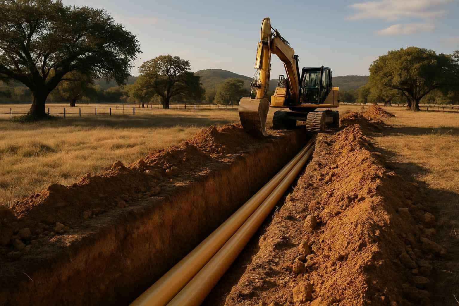 Utility Trenching in Sisterdale Texas