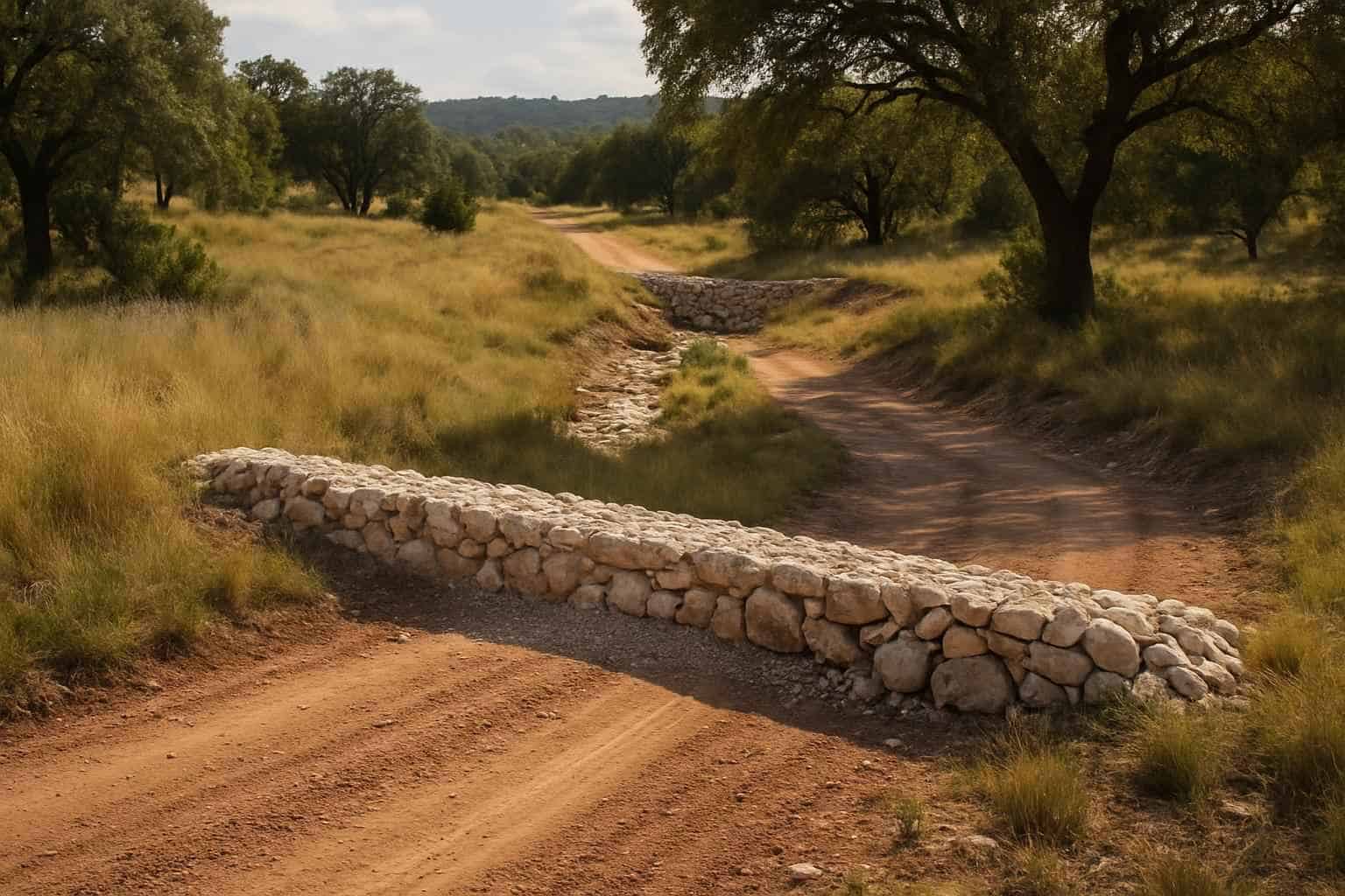 Water Bars and Check Dams in Ingram Texas