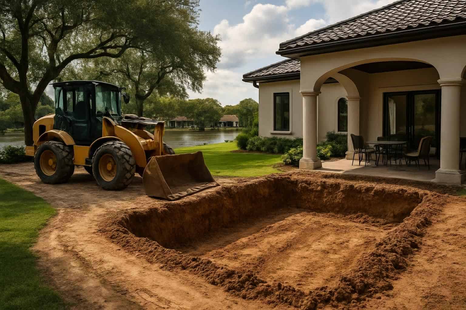Access Prep for Pool Dig in Granite Shoals Texas