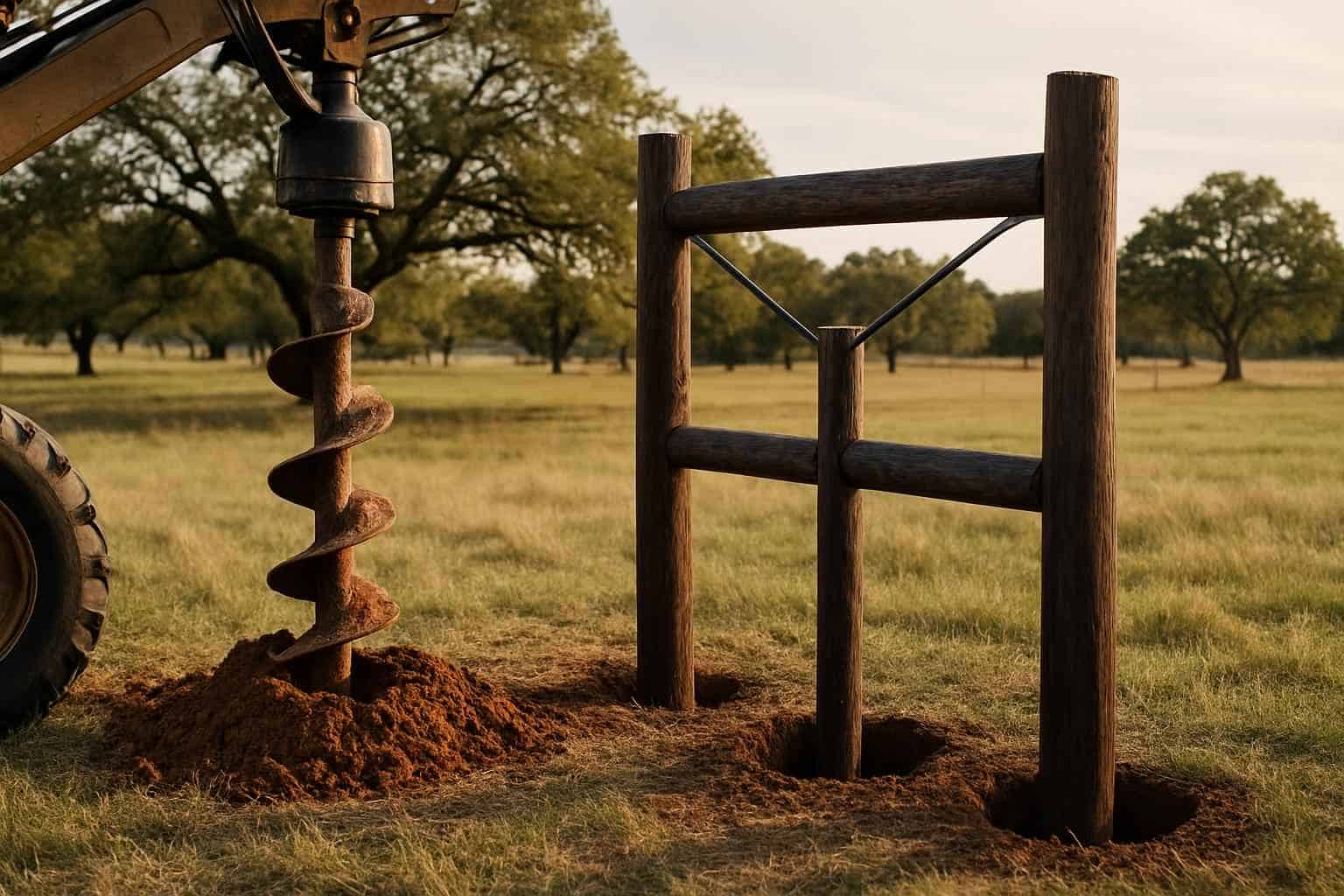 Auger Holes And H Braces in Cypress Mill Texas