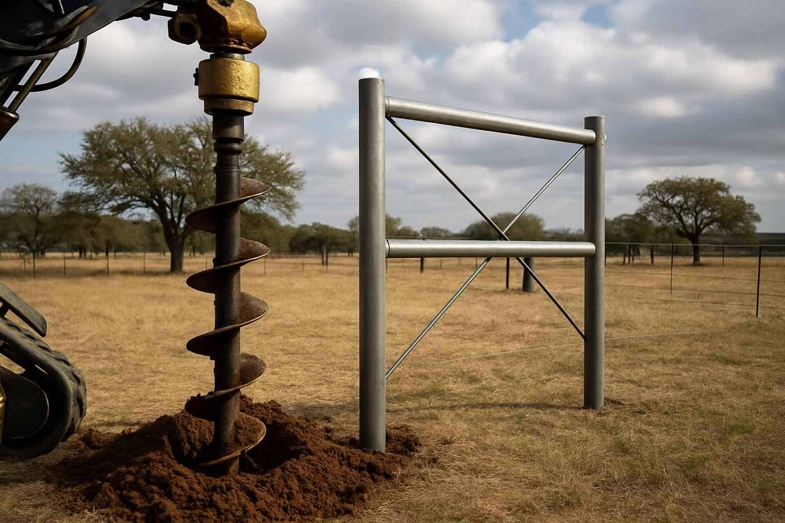 Auger Holes and H Braces in Kingsland Texas