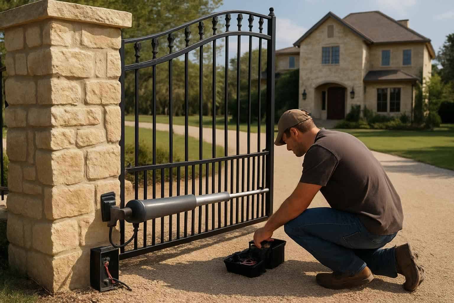 Automatic Gate Opener Prep in Boerne Texas