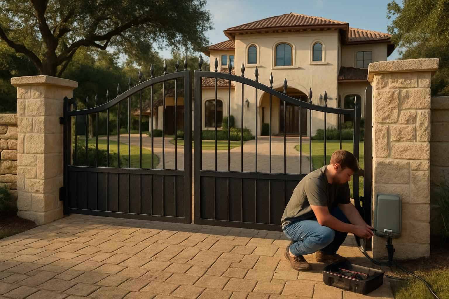 Automatic Gate Opener Prep in Horseshoe Bay Texas