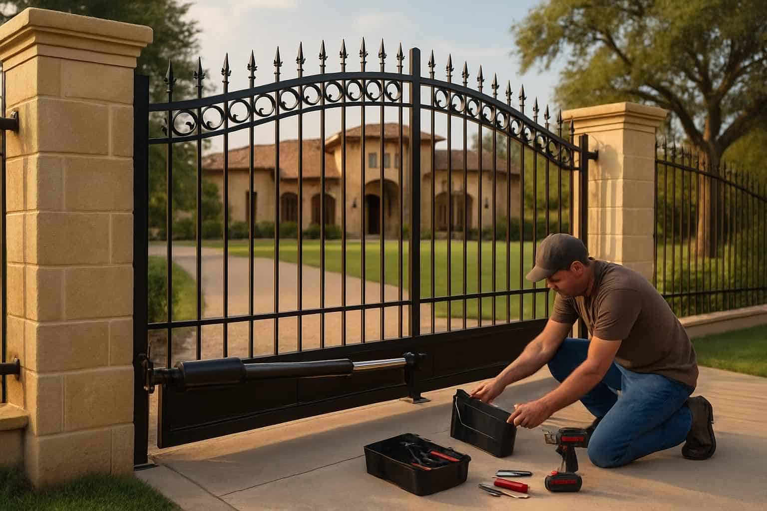 Automatic Gate Opener Prep in Kingsland Texas