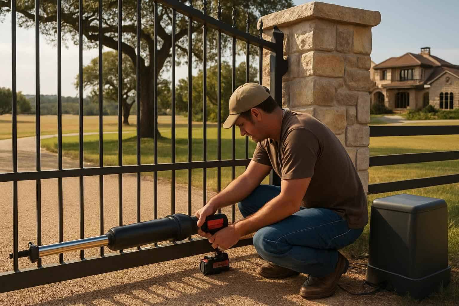 Automatic Gate Opener Prep in Llano Texas