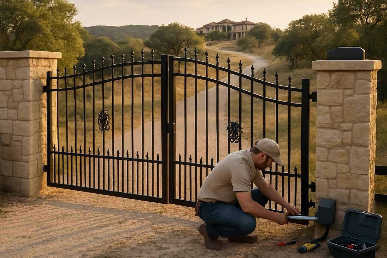 Automatic Gate Opener Prep in Round Mountain Texas