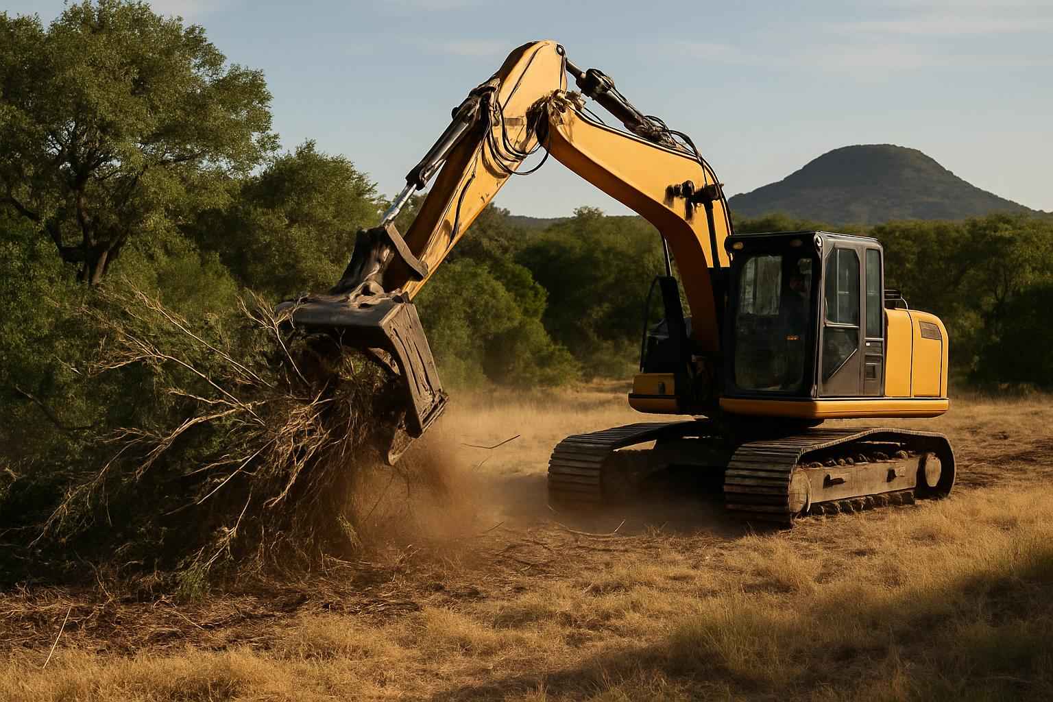 Brush and Tree Lot Clearing in Round Mountain Texas