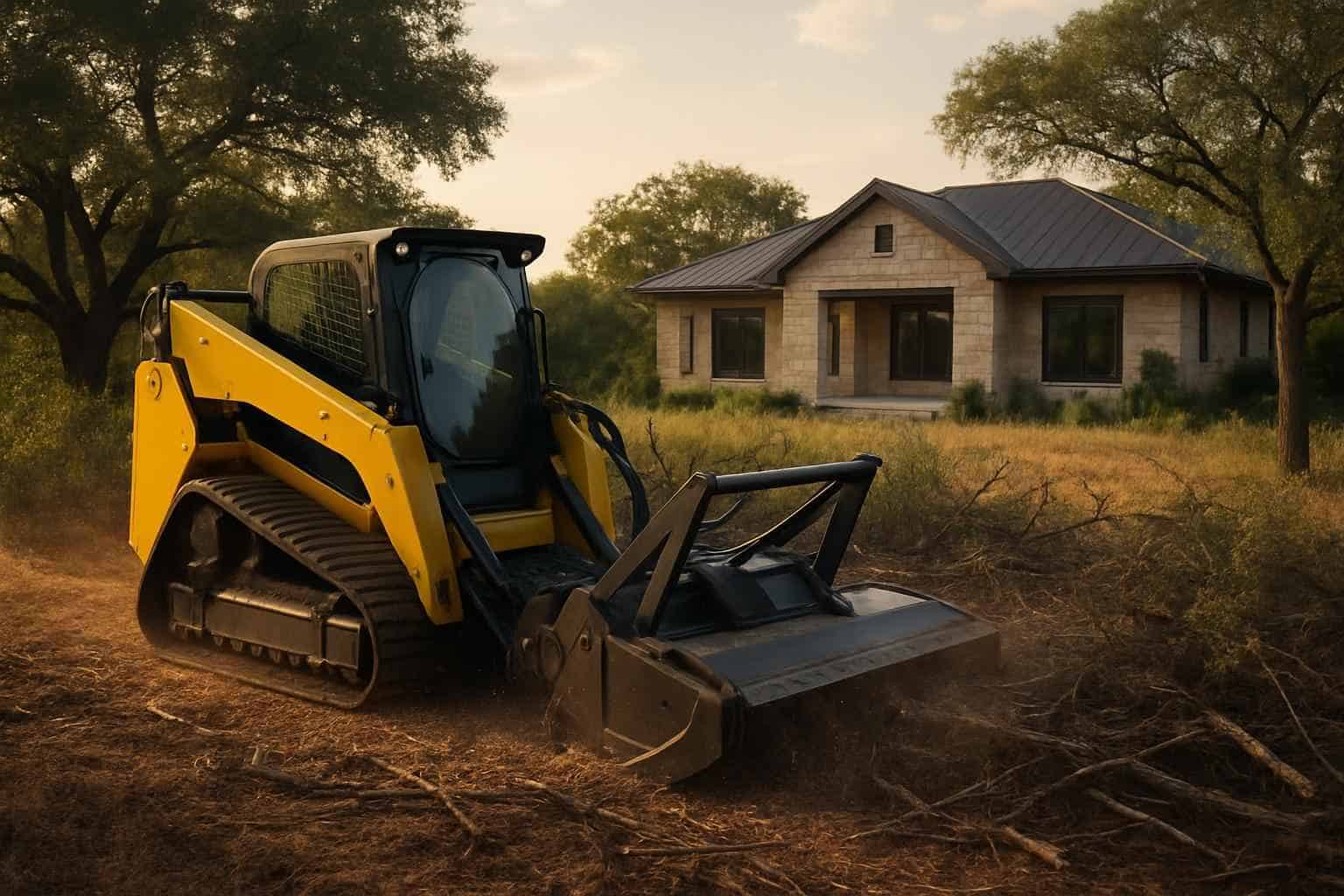 Brush Clearing for New Builds in Round Mountain Texas