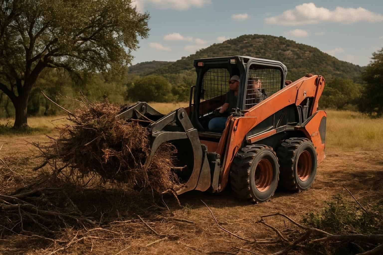 Brush Debris Removal in Round Mountain Texas