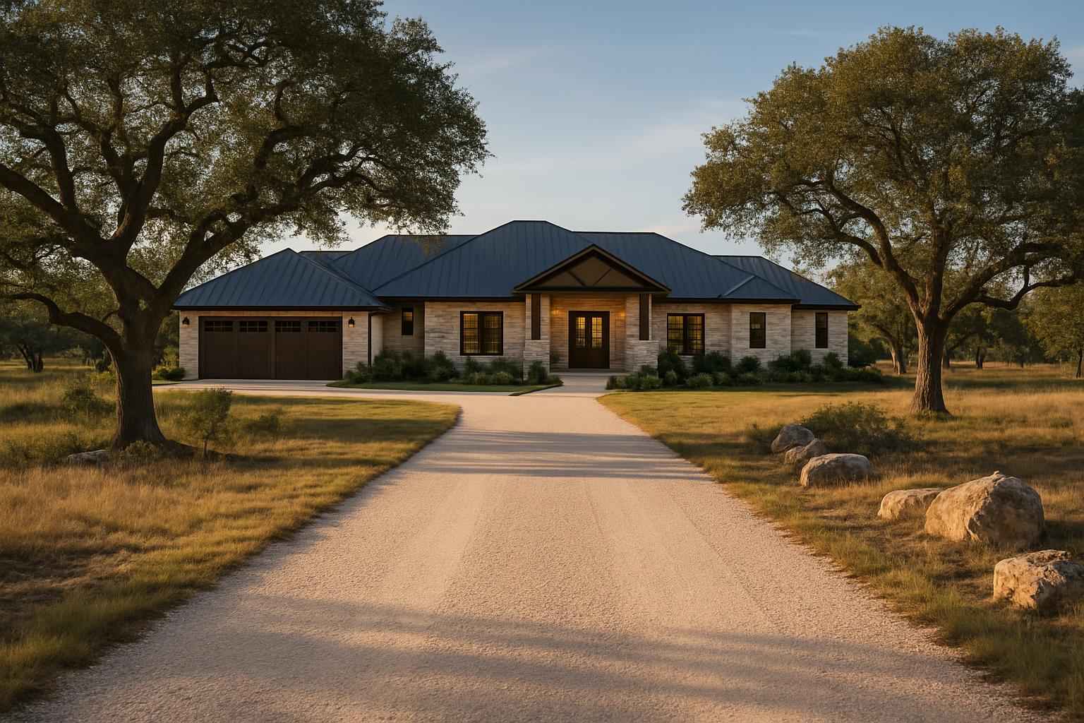 Caliche Driveway in Cypress Mill Texas