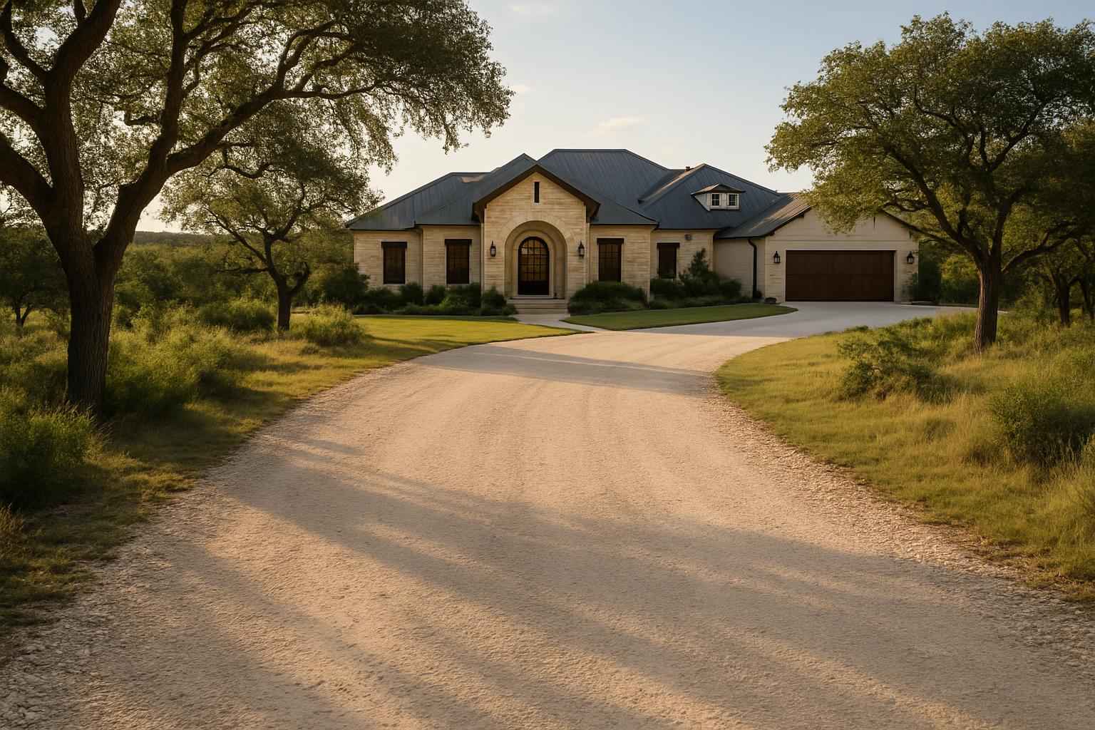 Caliche Driveway in Round Mountain Texas