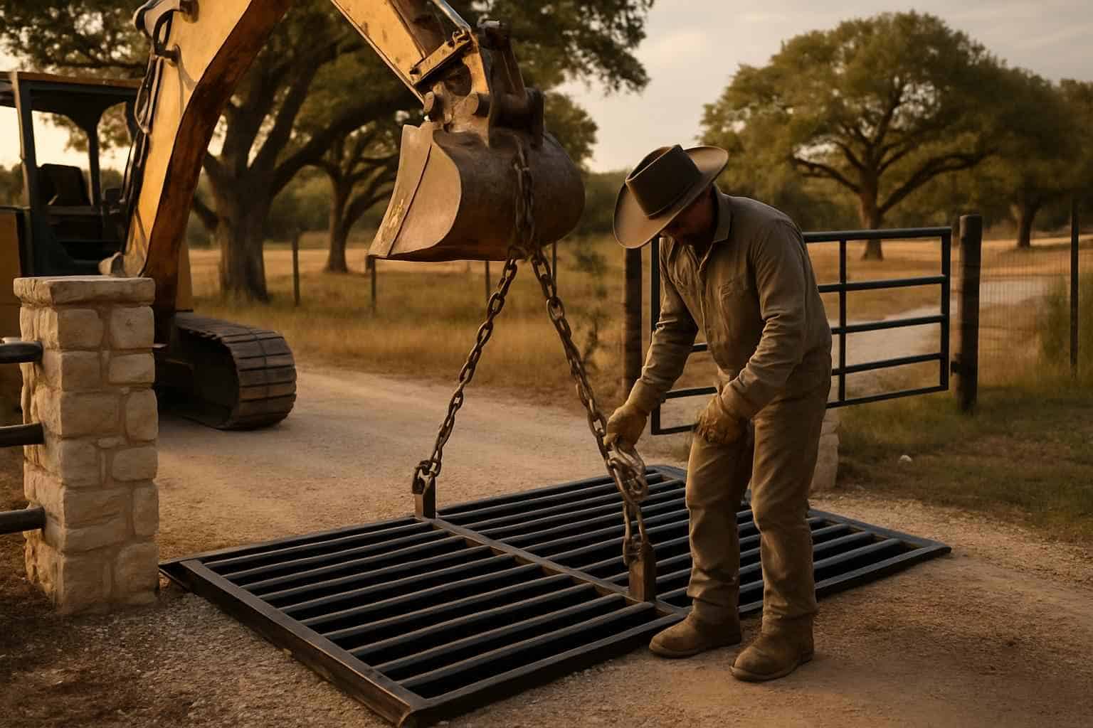 Cattle Guard Installation in Hunt Texas