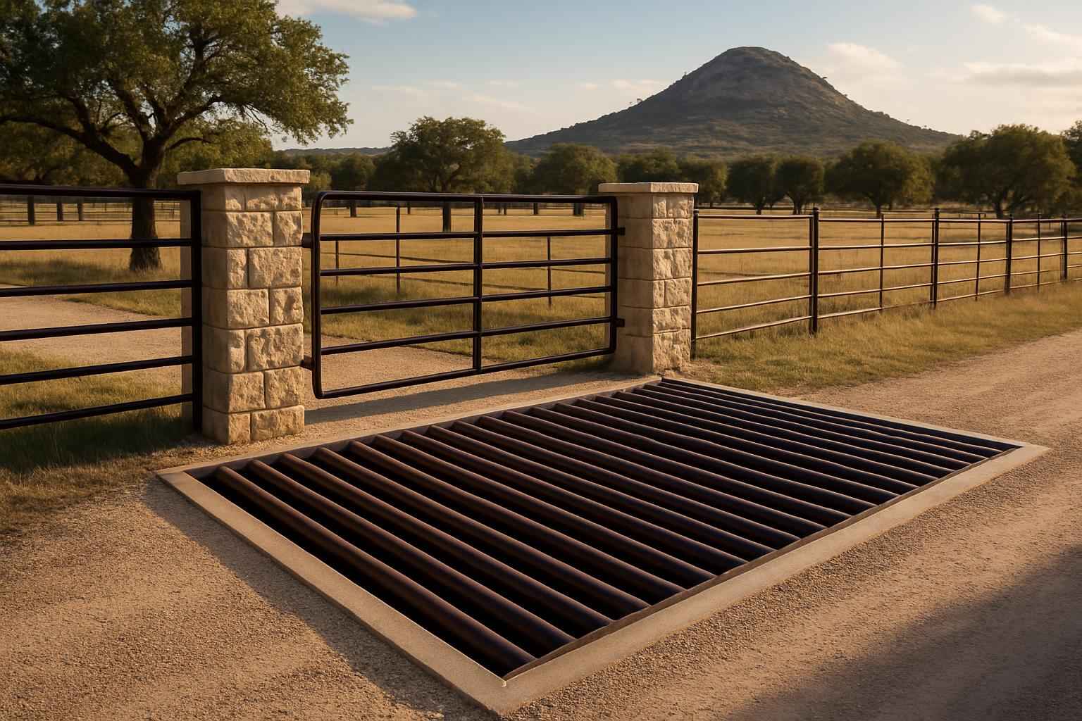 Cattle Guard Installation in Round Mountain Texas
