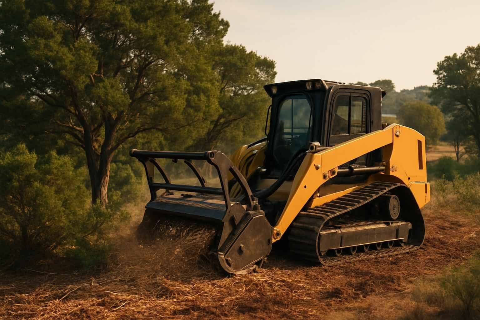 Cedar Clearing with Mulcher in Cypress Mill Texas