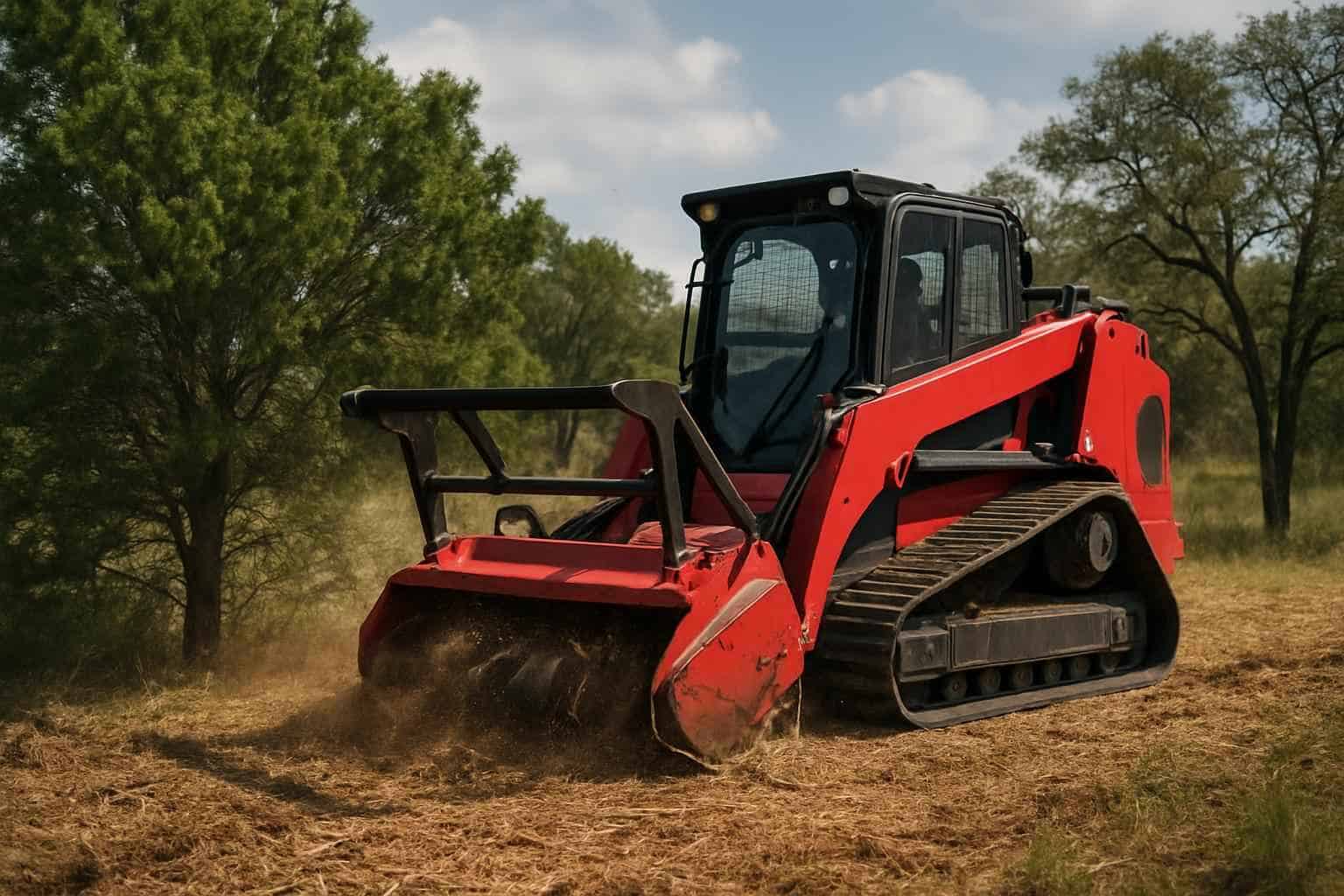 Cedar Clearing with Mulcher in Kingsland Texas