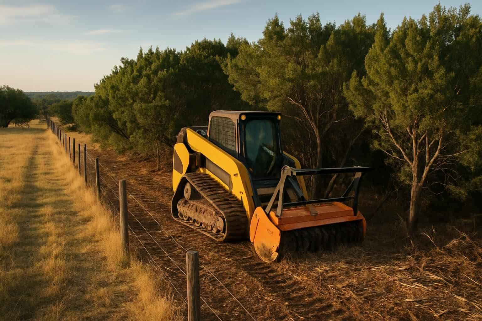 Cedar Fence Line Clearing in Llano Texas