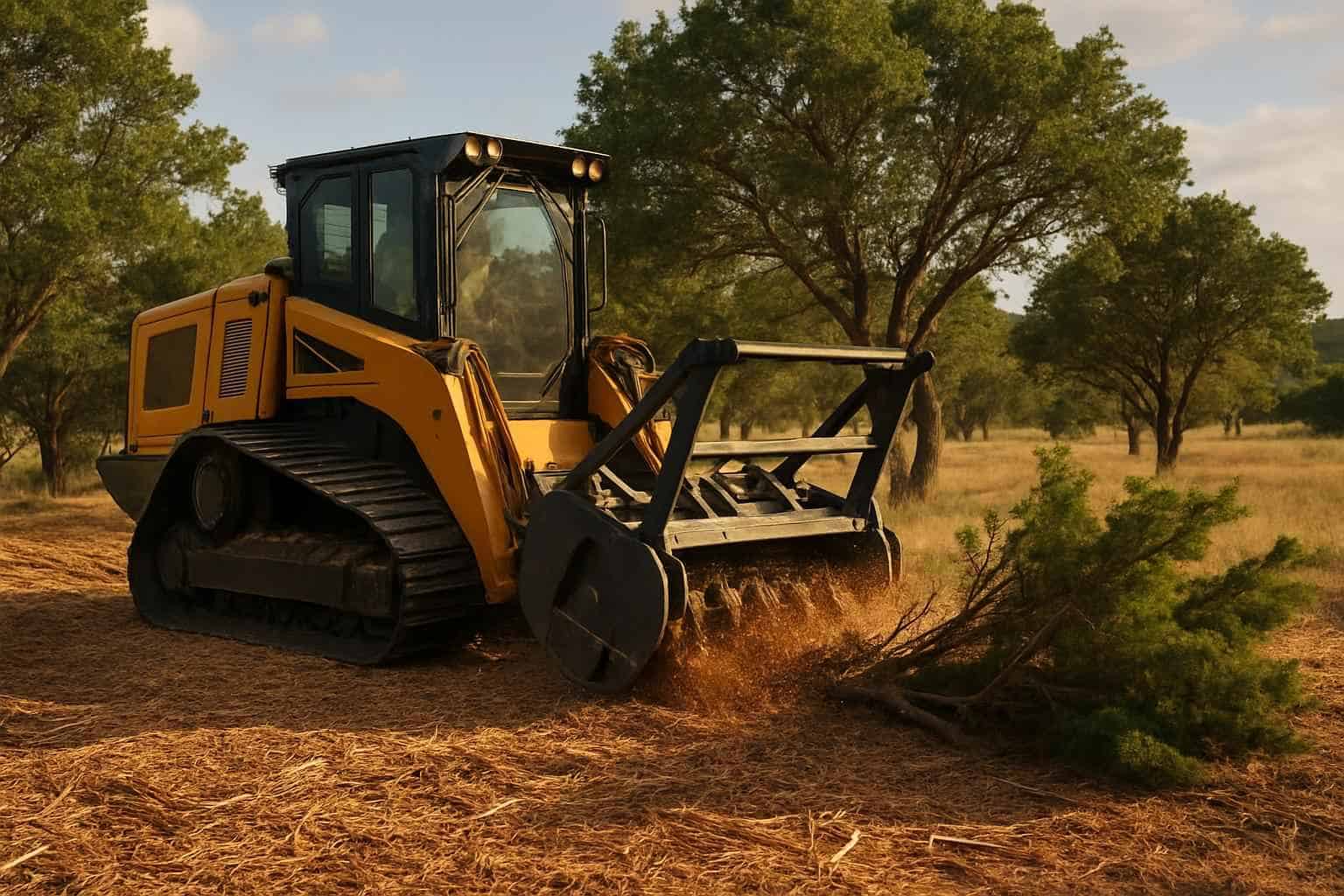 Cedar Mulching in Boerne Texas