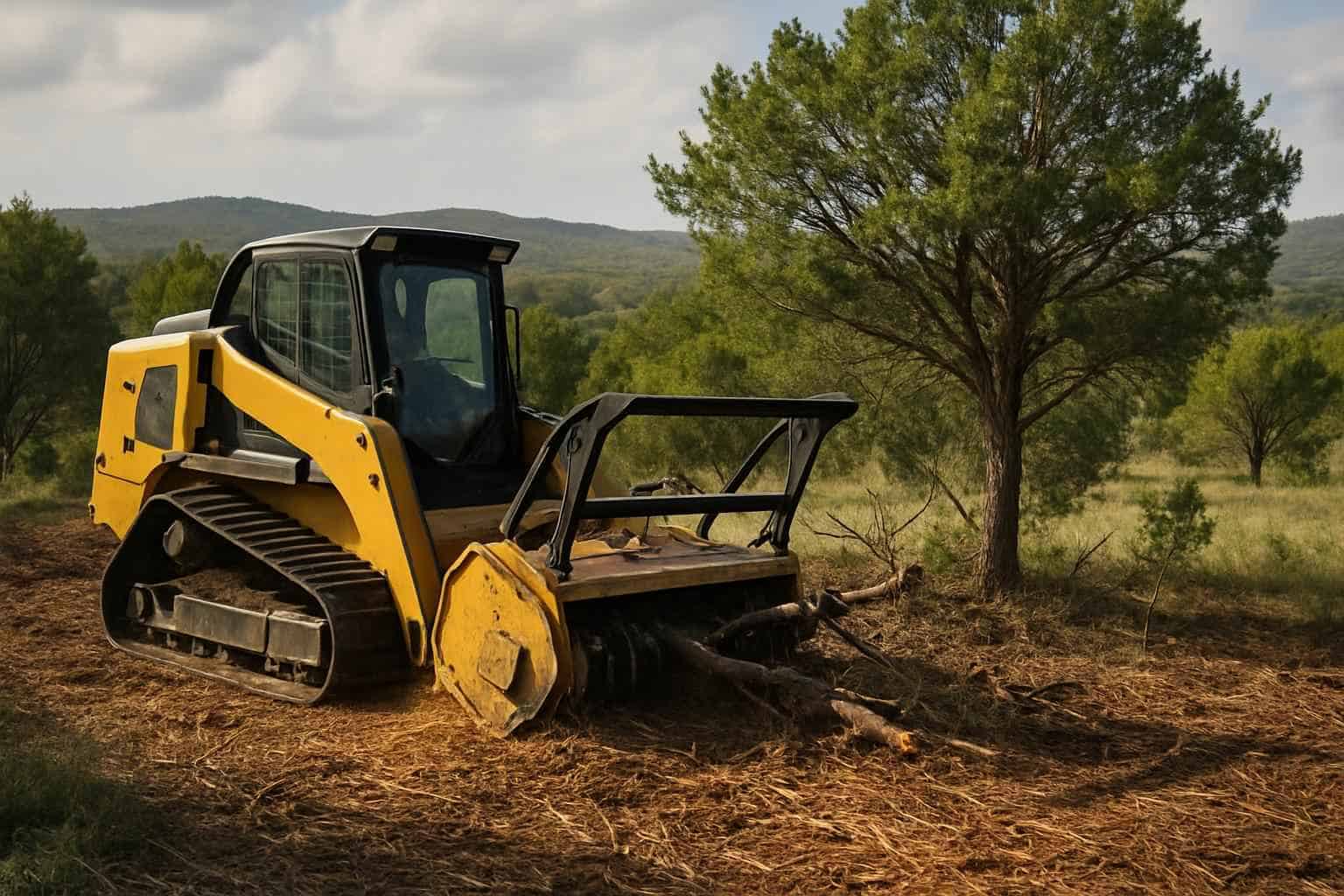 Cedar Mulching in Round Mountain Texas
