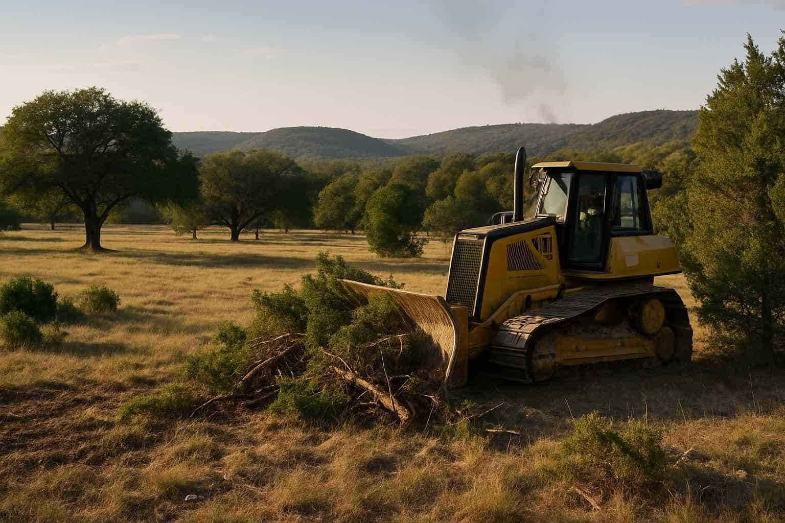 Cedar Pasture Clearing in Hunt Texas