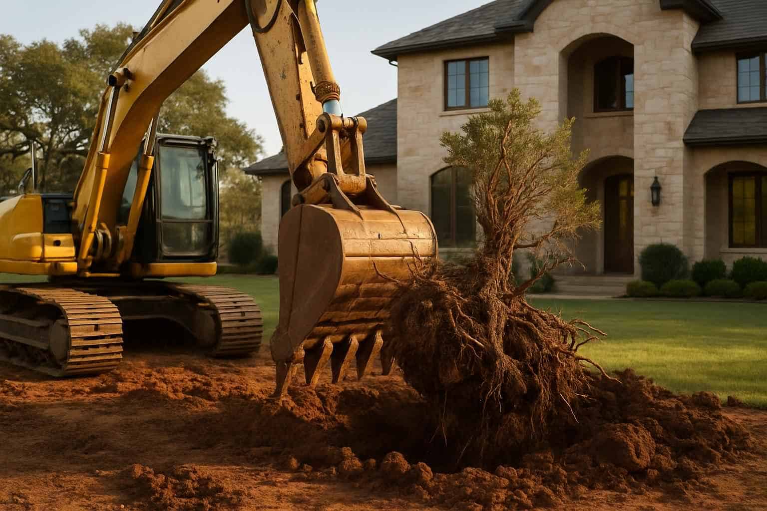 Cedar Root Ball Removal in Horseshoe Bay Texas