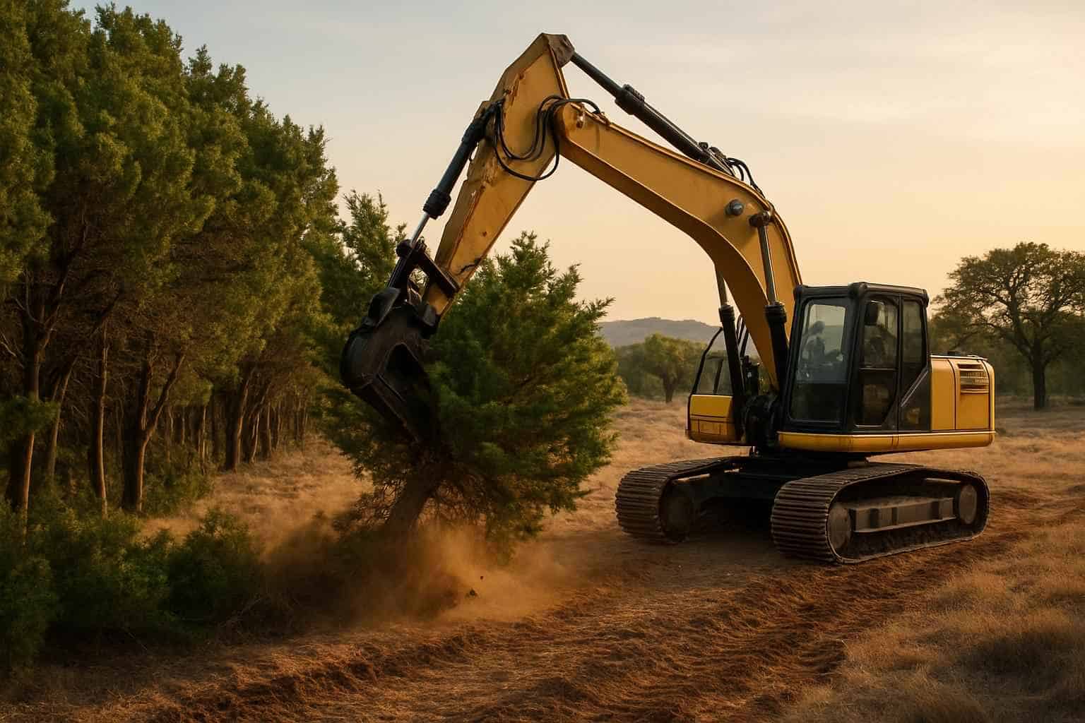 Cedar ROW Clearing in Cypress Mill Texas