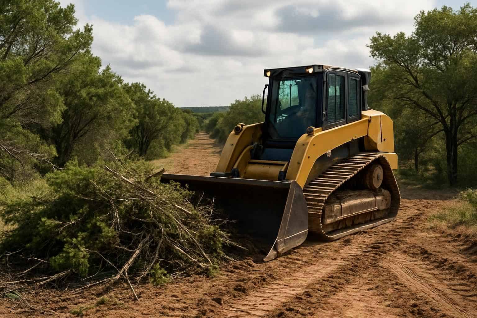 Cedar ROW Clearing in Granite Shoals Texas