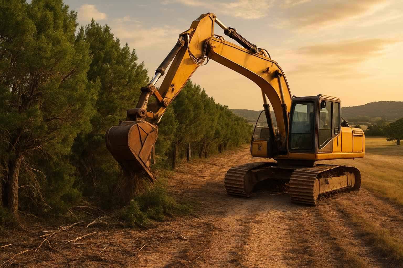 Cedar ROW Clearing in Hunt Texas