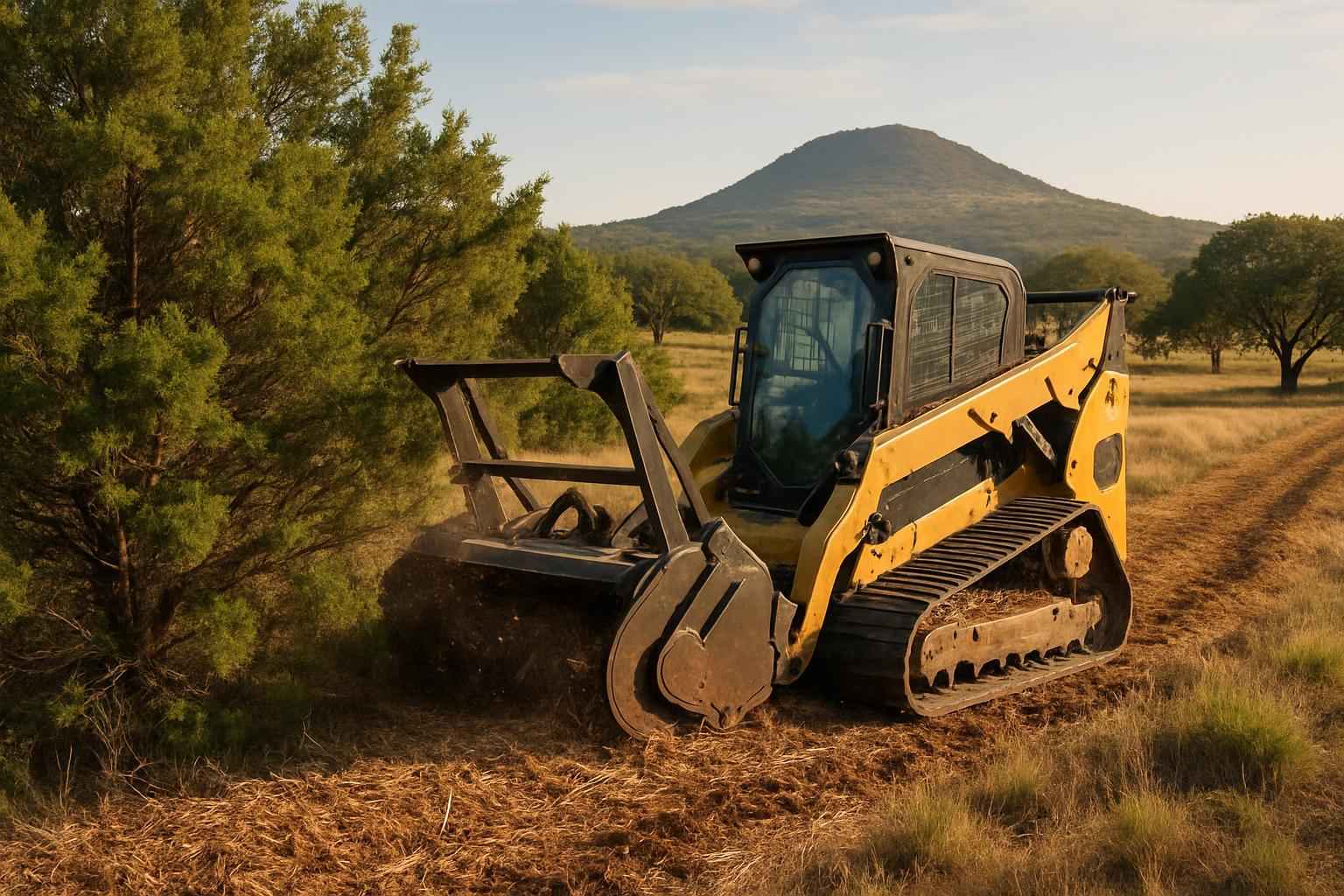 Cedar ROW Clearing in Round Mountain Texas