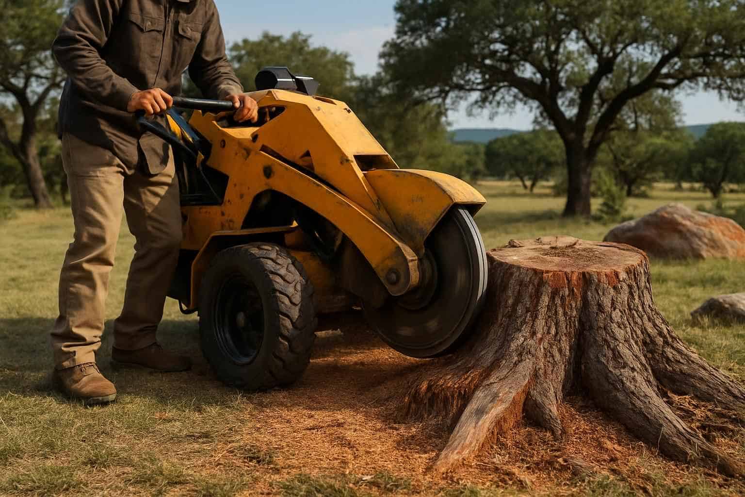Cedar Stump Removal in Kingsland Texas