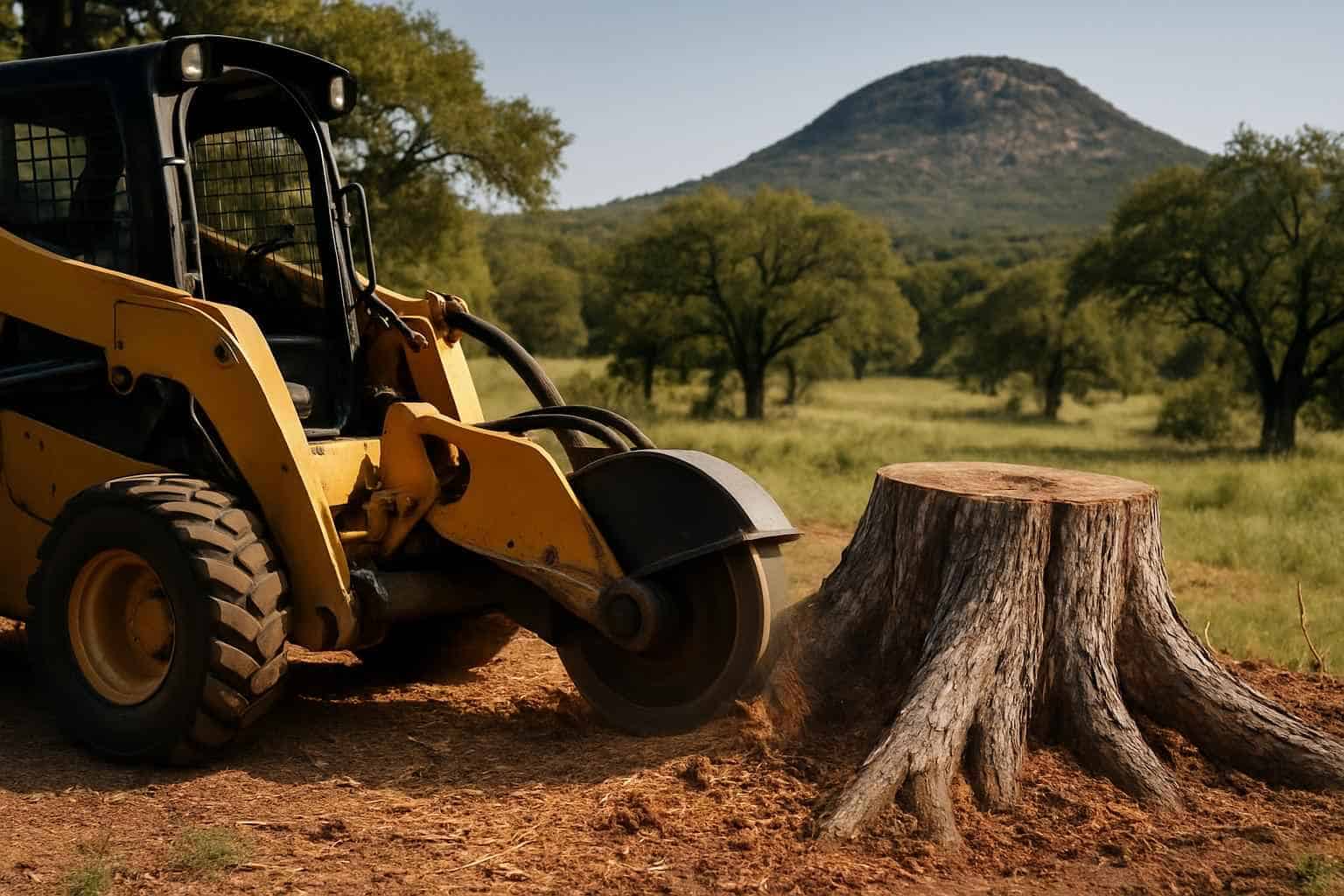 Cedar Stump Removal in Round Mountain Texas