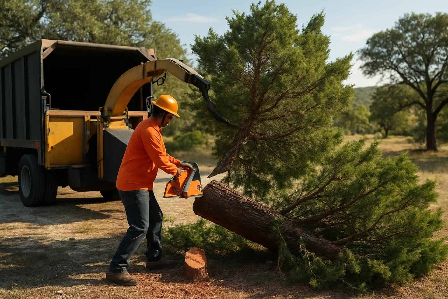 Cedar Tree Removal in Cypress Mill Texas