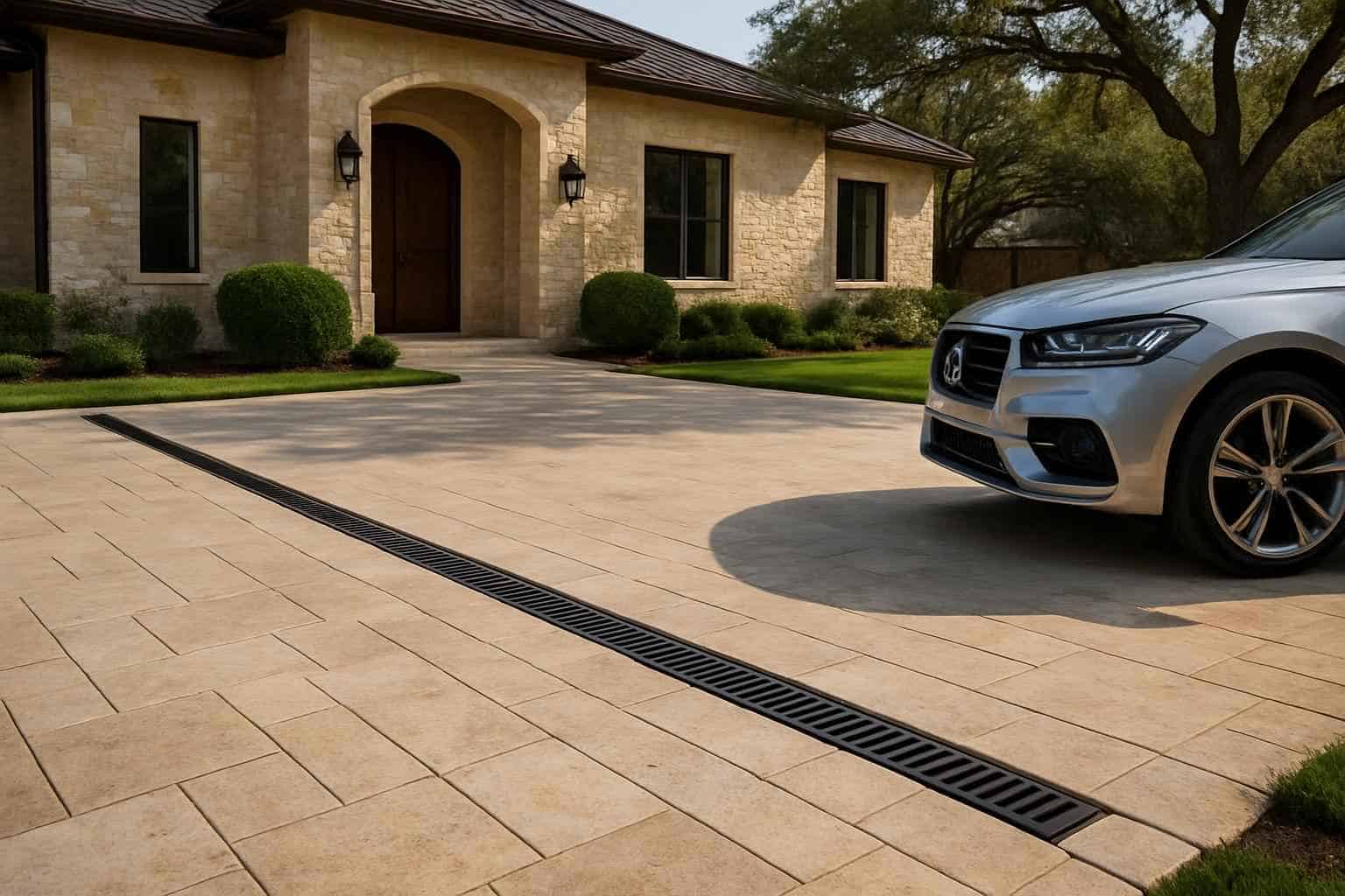Channel Drains for Driveways in Boerne Texas