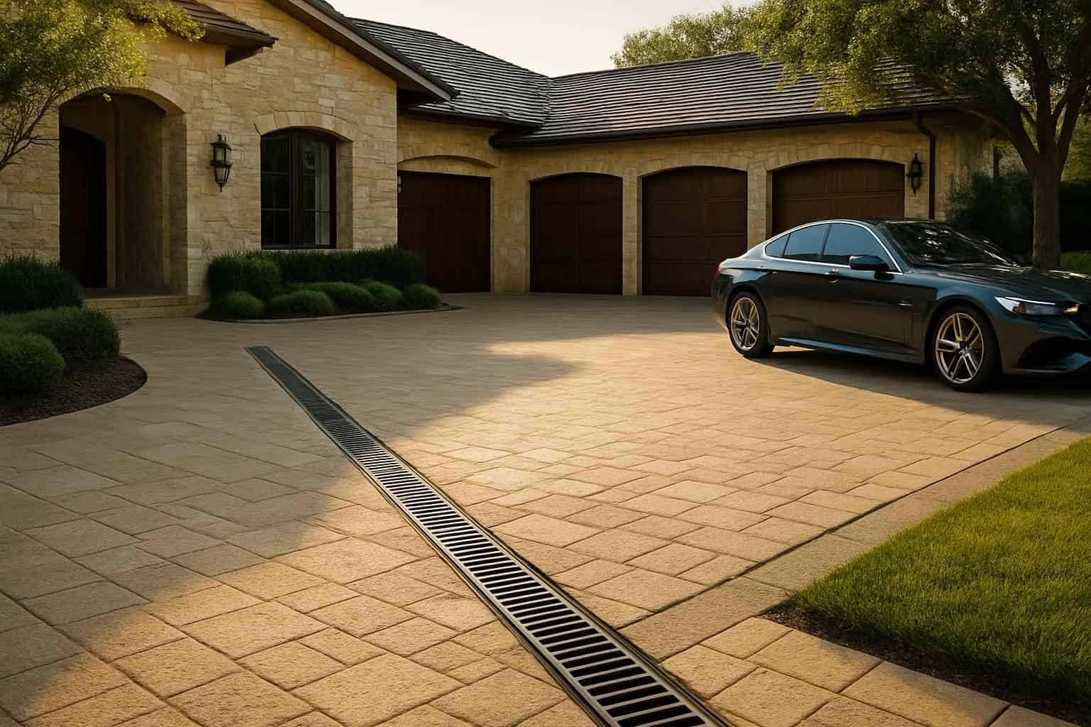 Channel Drains for Driveways in Hunt Texas