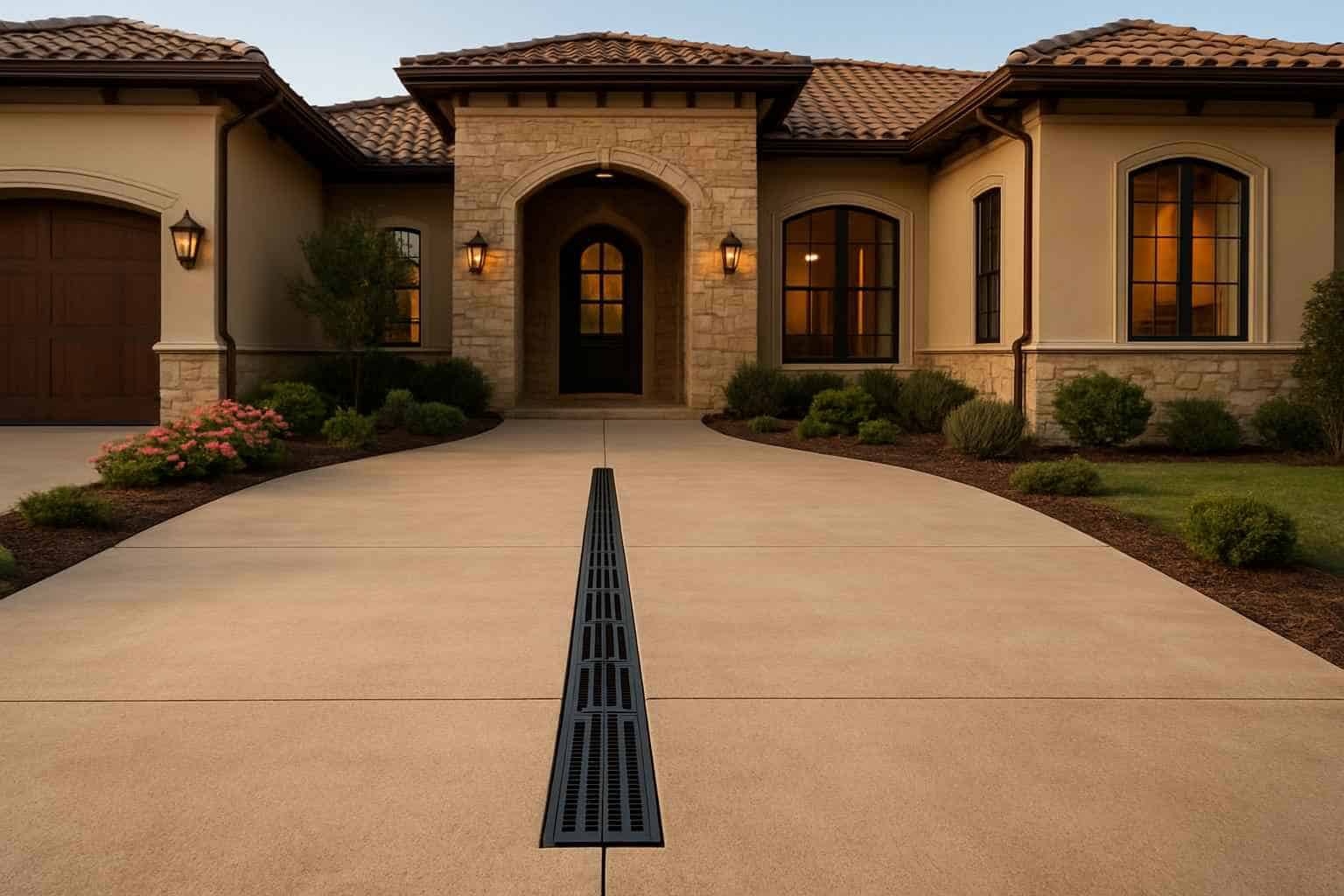 Channel Drains for Driveways in Kingsland Texas