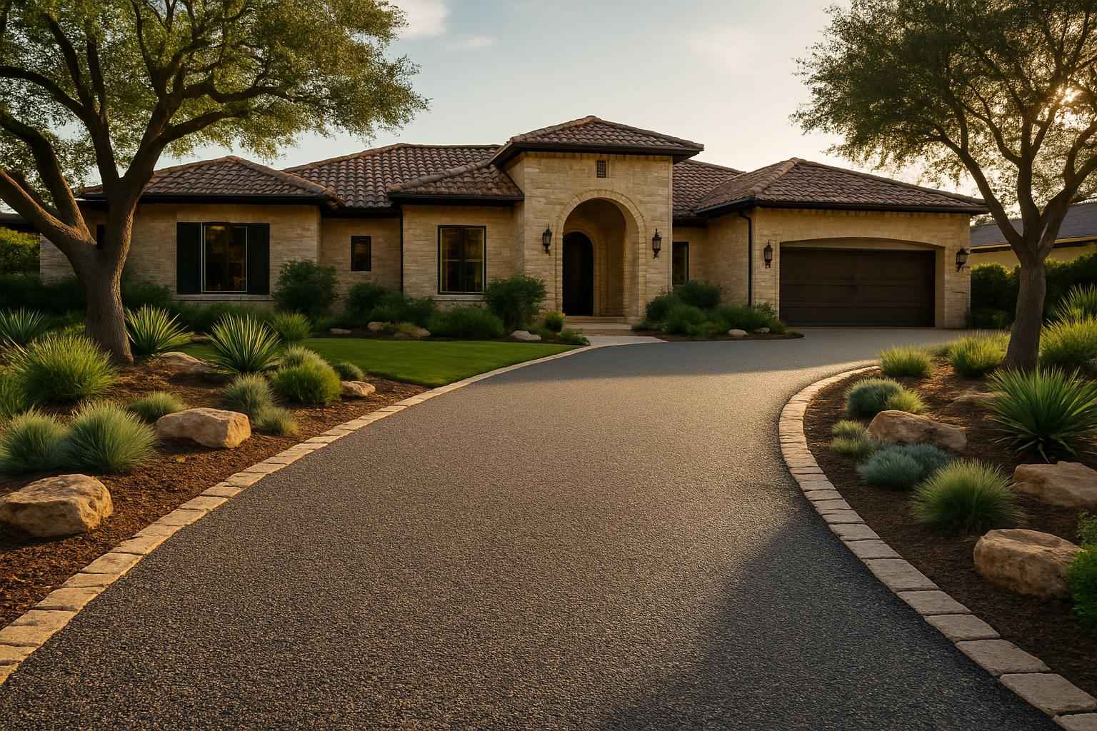 Chip Seal Driveway in Granite Shoals Texas