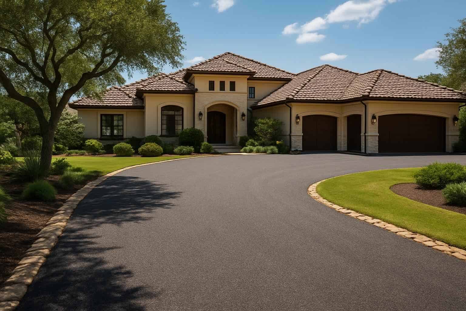 Chip Seal Driveway in Horseshoe Bay Texas