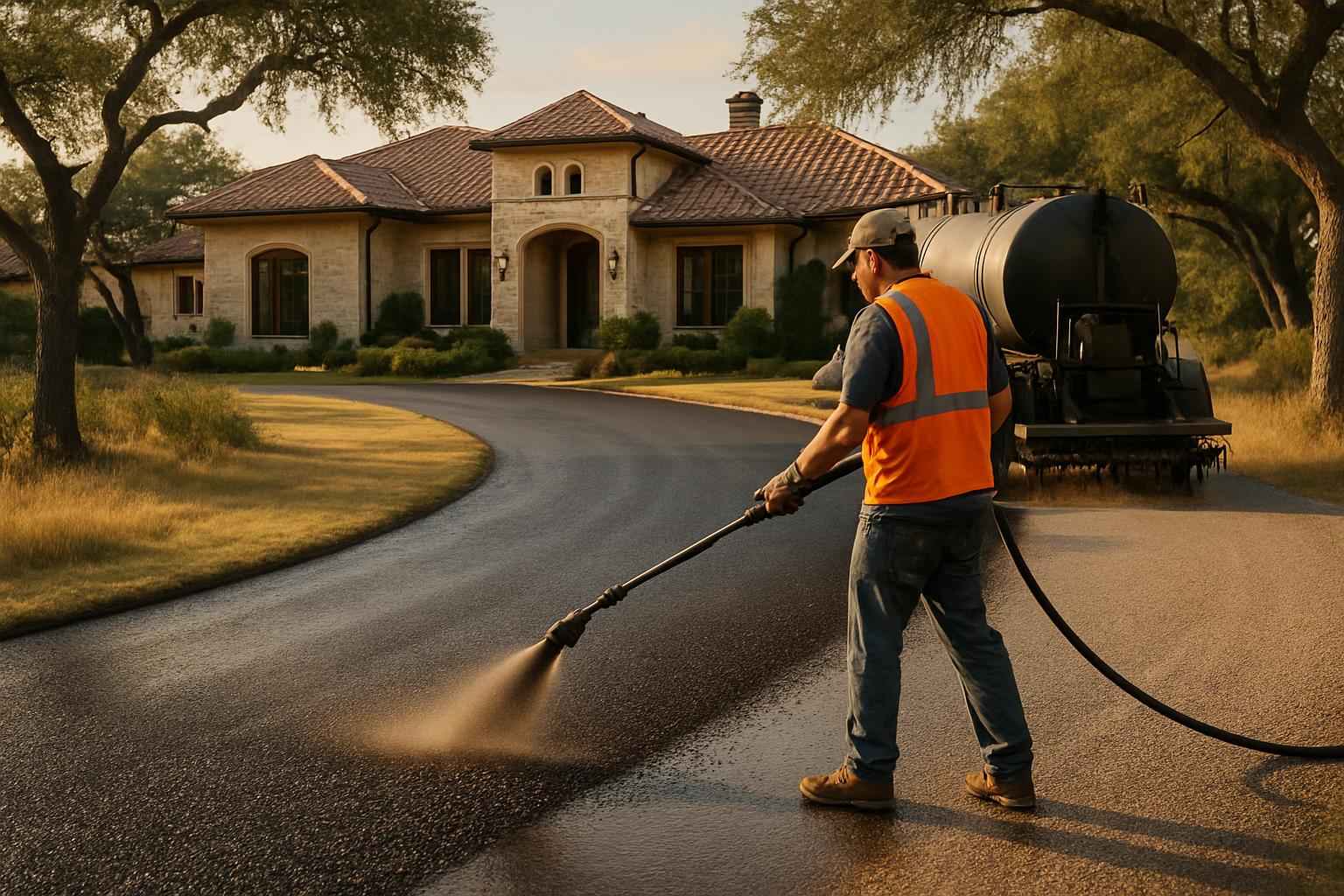 Chip Seal Maintenance in Kingsland Texas