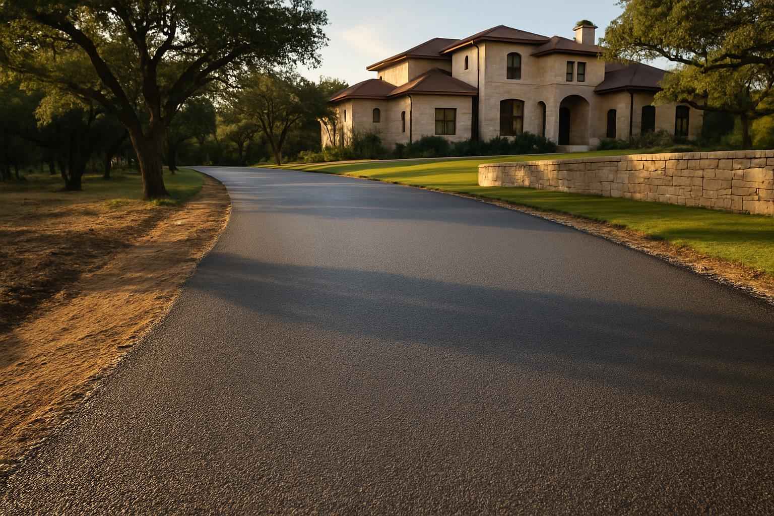 Chip Seal Over Road Base in Boerne Texas