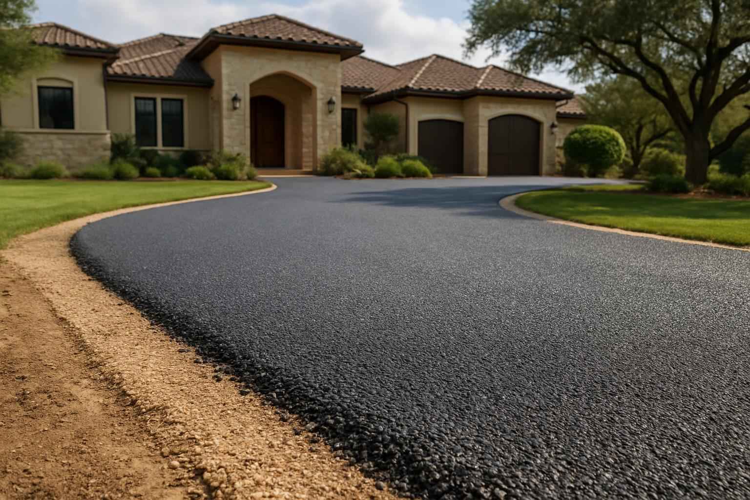 Chip Seal Over Road Base in Horseshoe Bay Texas