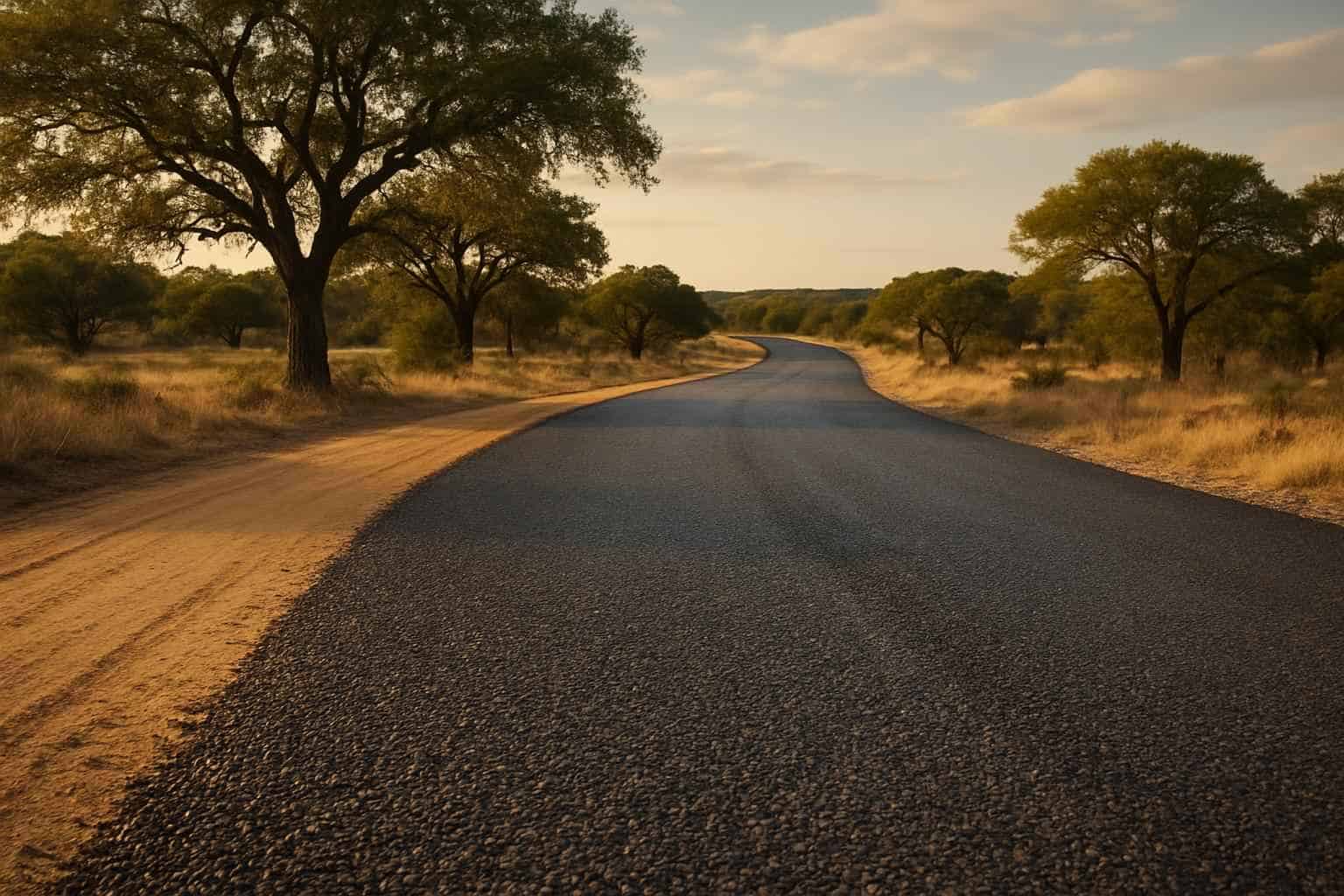 Chip Seal Over Road Base in Llano Texas