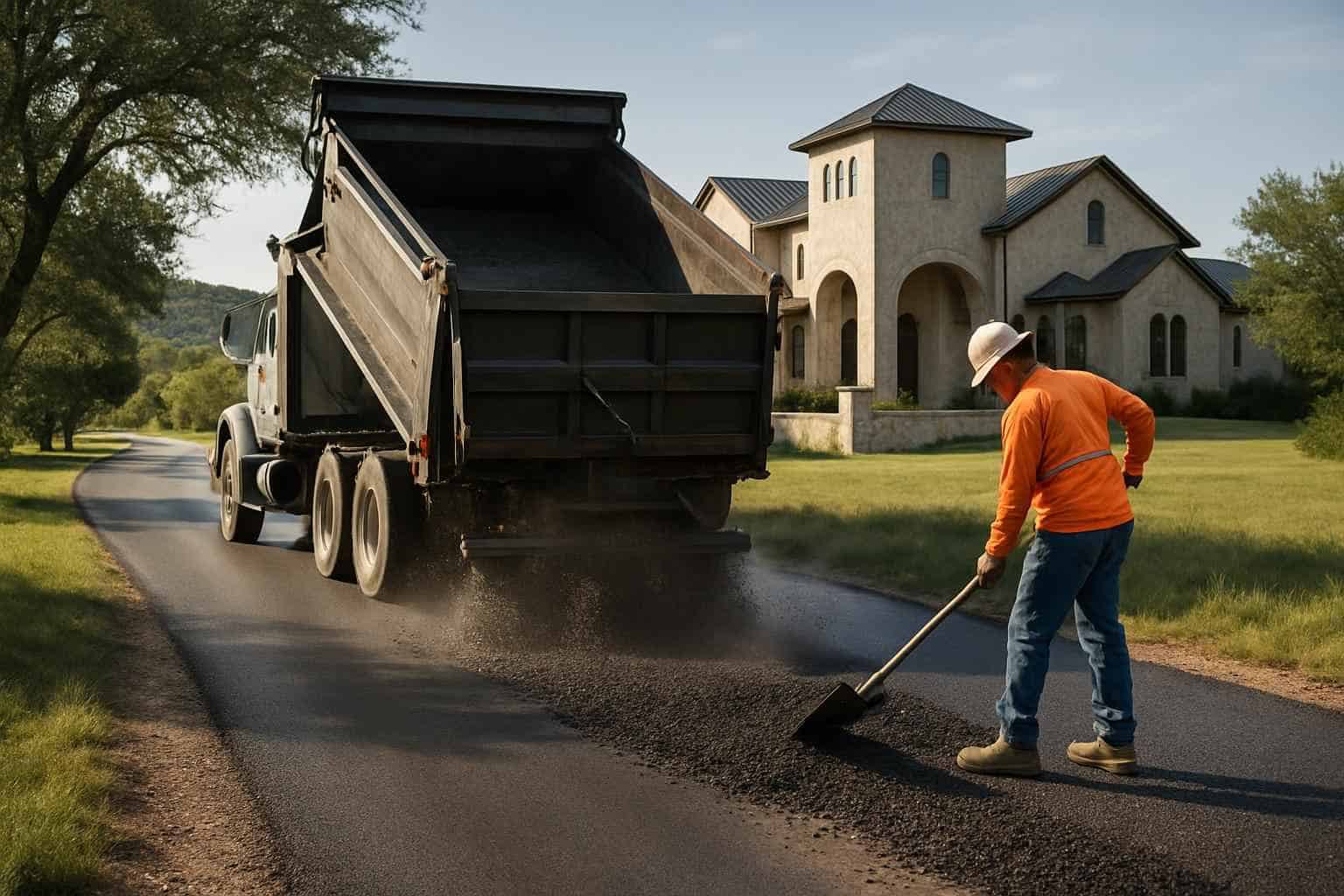 Chip Seal Repair in Round Mountain Texas