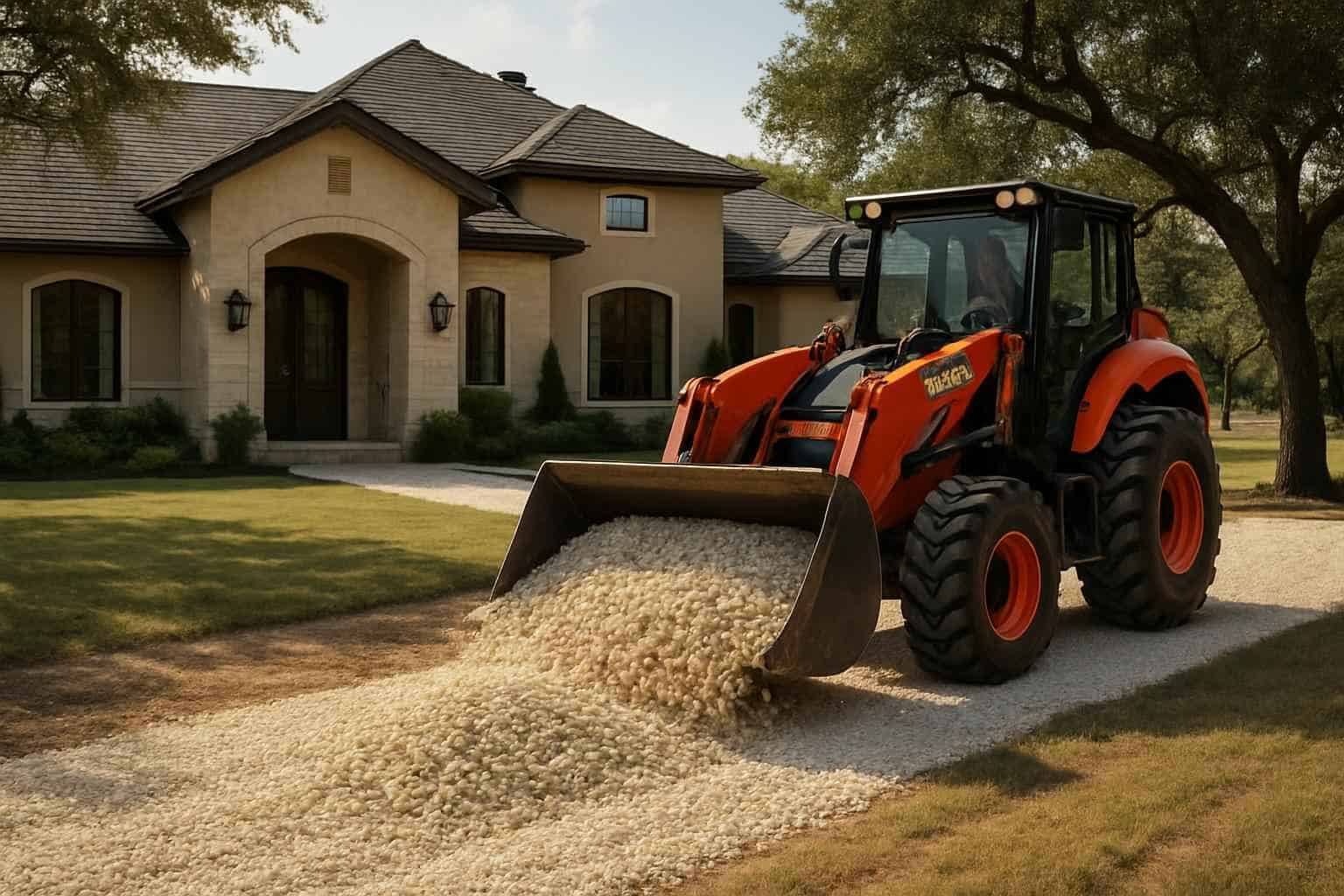 Crushed Rock Spreading in Boerne Texas