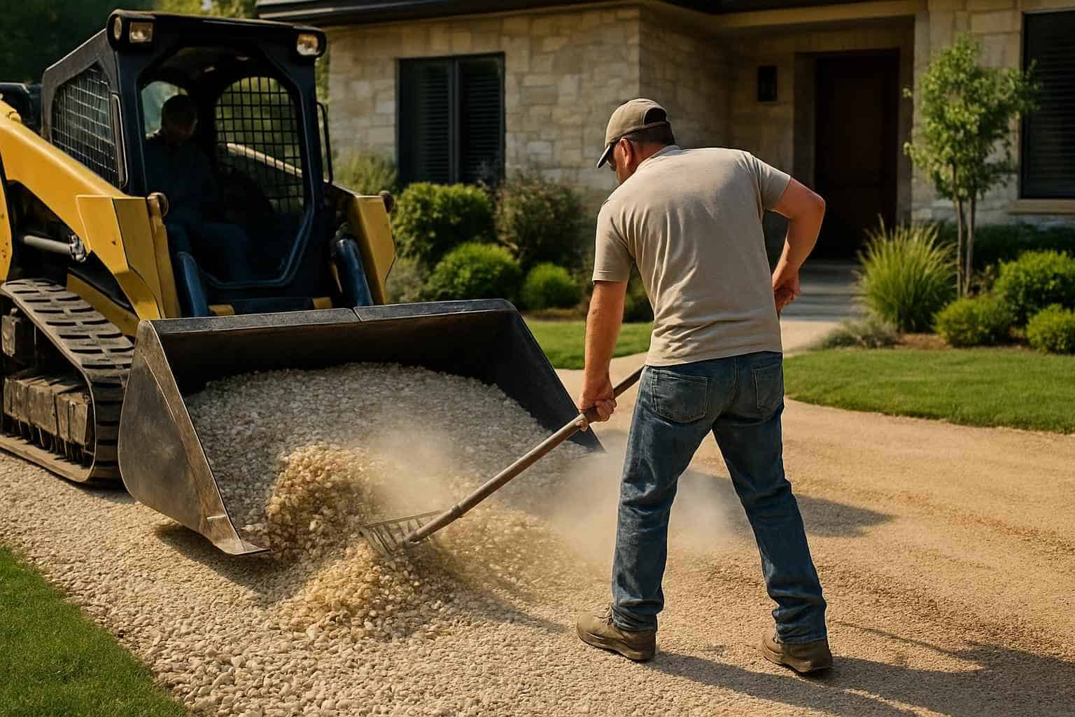 Crushed Rock Spreading in Granite Shoals Texas