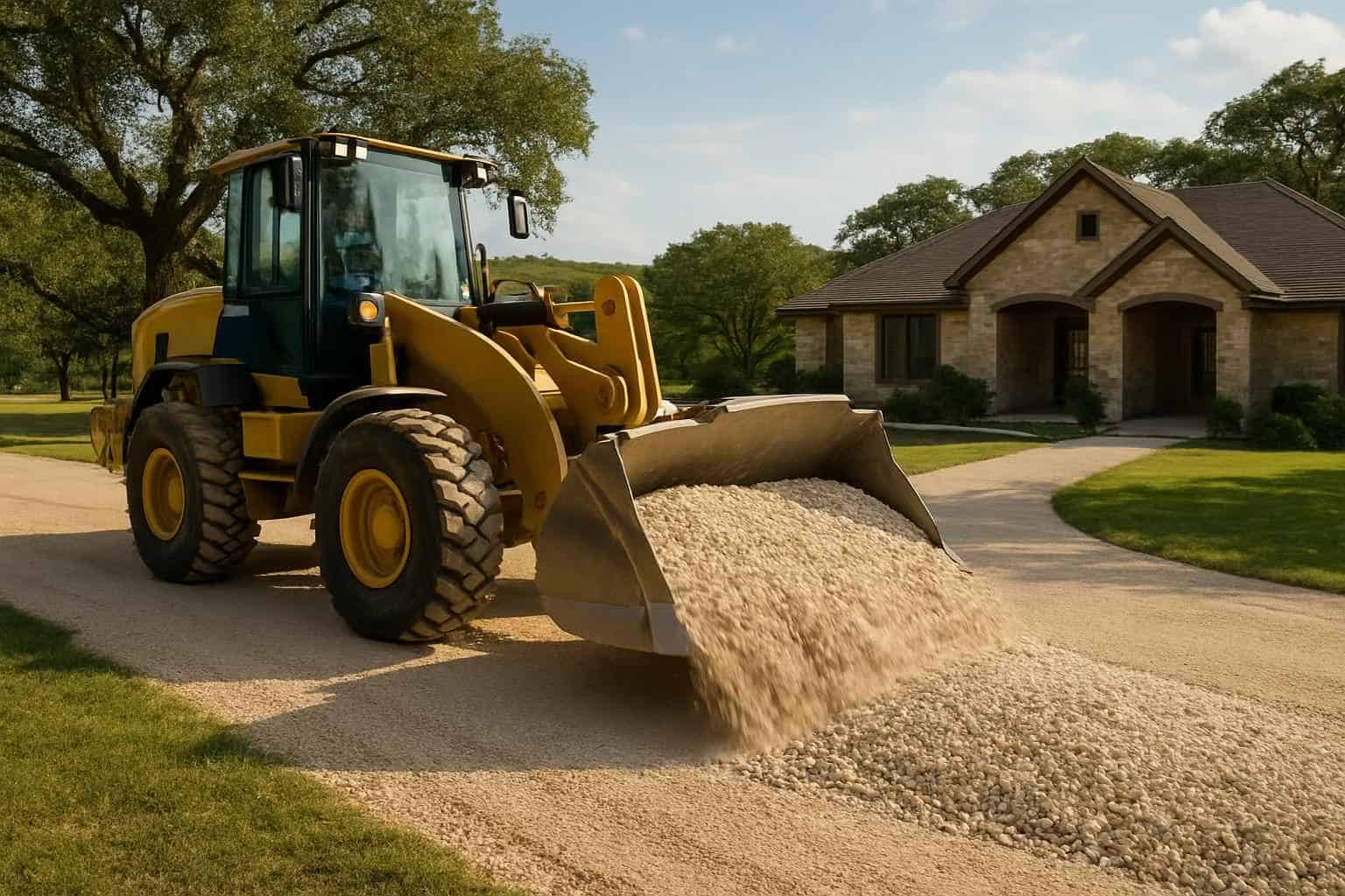 Crushed Rock Spreading in Hunt Texas
